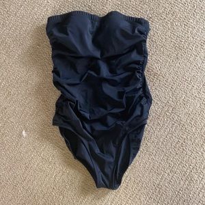strapless bathing suit
